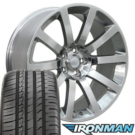 Chrysler 300 Tires 20x9 Wheels, Tires and TPMS Fit Dodge, Chrysler - 300 SRT Style Polished Rims, Hollander 2253 w/Tires - SET ()