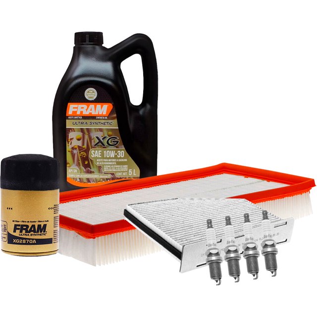 Kit De Afinación Con Aceite 10W30 Sintético, Bujías Iridio, Filtro De Aire, Filtro Para Aceite Sintético Y Filtro De Cabina 8 Piezas Compatible con Volkswagen Jetta City L4 2.0L DE 2007 A 2009