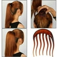 thumbnail image 7 of Easy To Use Accessories Hairpin Women Styling Tool Ponytail Inserts Hair Comb Bun Clip Bouffant Volume Maker COFFEE, 7 of 7
