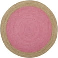 thumbnail image 2 of SAFAVIEH Natural Fiber Cebrail Braided Jute Area Rug, Pink/Natural, 8' x 8' Round, 2 of 2
