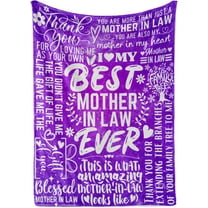 Mother in Law Gifts, Birthday Gifts for Mother in Law, Christmas Birthday Mother''s Day Thanksgiving Day, Best Mom in The World (50*60 Inches)
