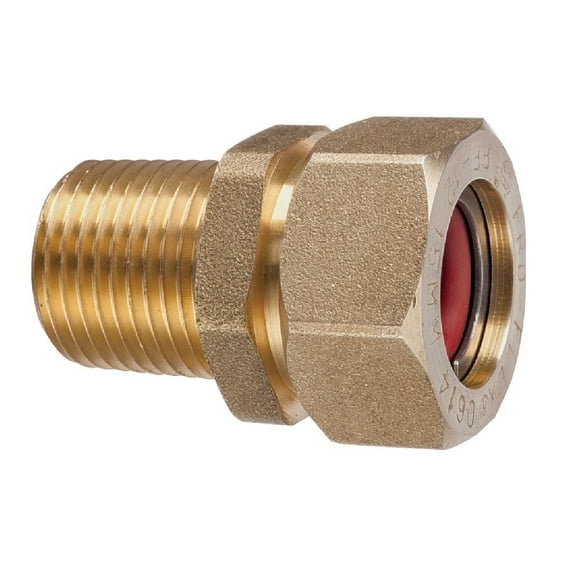Proflex  Tube to Pipe Adapter PFMF-1212 - 1/2 in MNPT, Brass, 5 psi, 360C