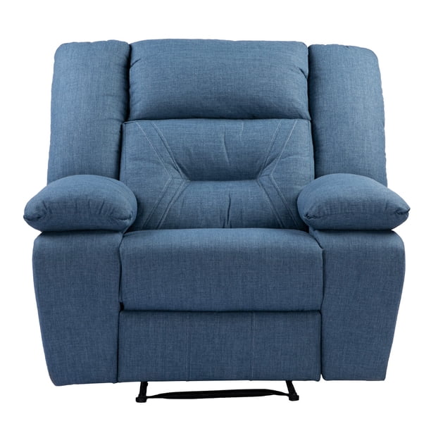 Sillón Reclinable Mecedora TRINITY Bumers 1 Plaza Azul Denim