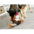 thumbnail image 5 of goDog® Checkers Rooster Fat with Chew Guard Technology™ Plush Dog Toy, Large, Brown, 5 of 9
