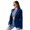 Navy Blue S, variant on Women Suit Coat Lapel Long Sleeve Flap Pockets Suit Jacket Solid Color Single Button Office Lady Outwear