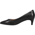 thumbnail image 2 of Cole Haan Brenley Black Waterproof Leather Slip On Pointed Toe Kitten Heel Pumps (Black Waterproof Leather, 8), 2 of 5