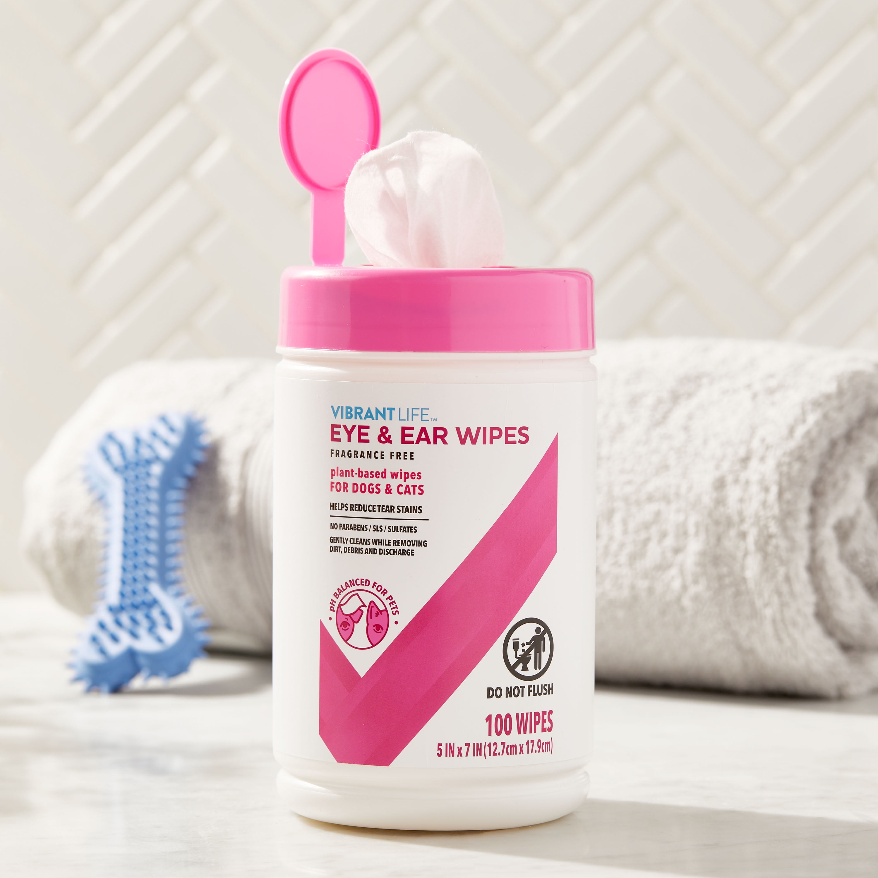 Vibrant Life Eye and Ear Wipes for Dogs - Cannister