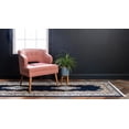 thumbnail image 4 of Rugs.com Rabia Collection Rug – 3' x 13' Runner Navy Blue Low Rug Perfect For Hallways, Entryways, 4 of 9