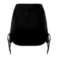 thumbnail image 3 of DuoJiaJ Women's Summer Solid Color Spicy Girl Pleated Side Drawstring Skirt Pants Half Skirt Skirts For Women Black L, 3 of 5