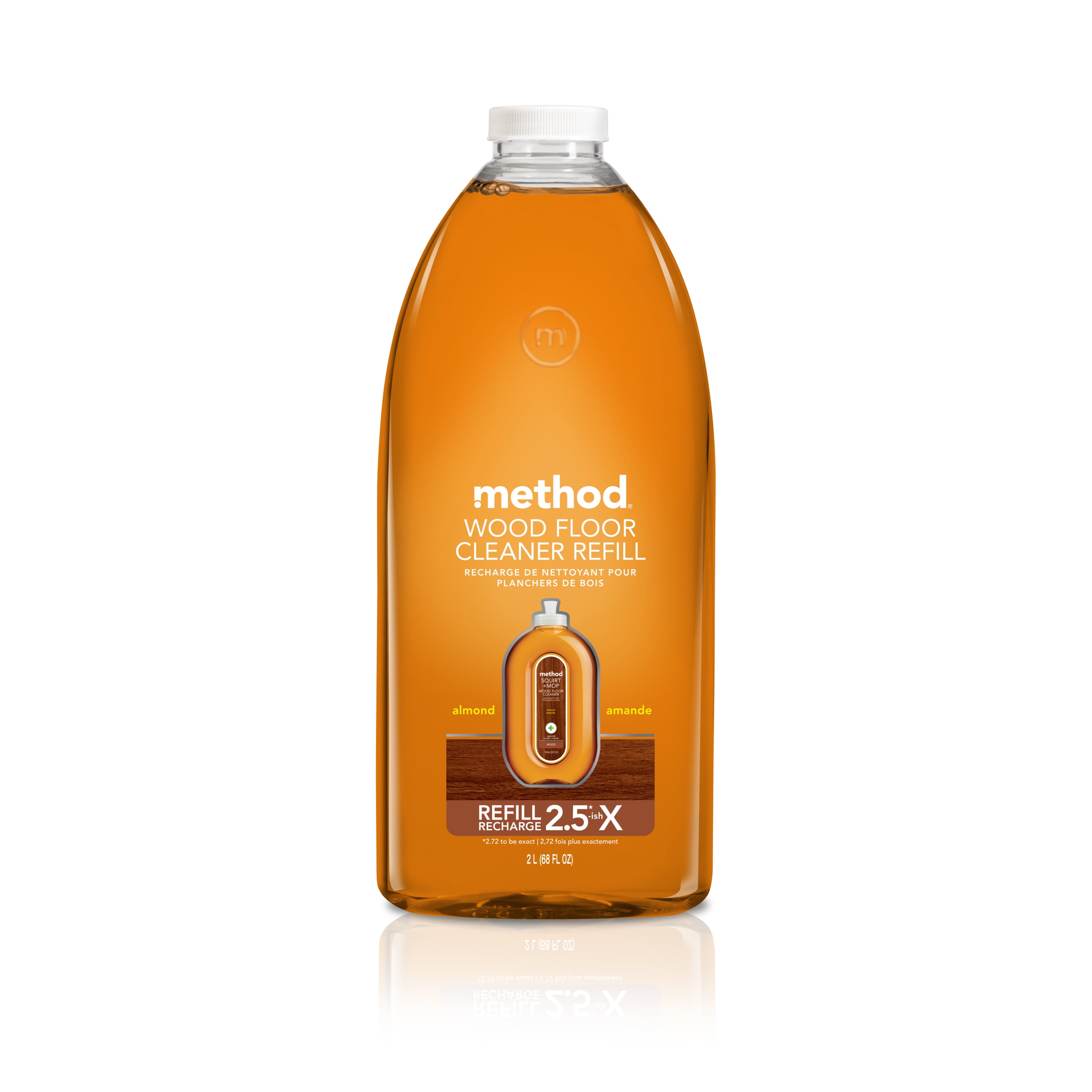 Method Squirt + Mop Hardwood Floor Cleaner Refill, Almond, 68 Ounce
