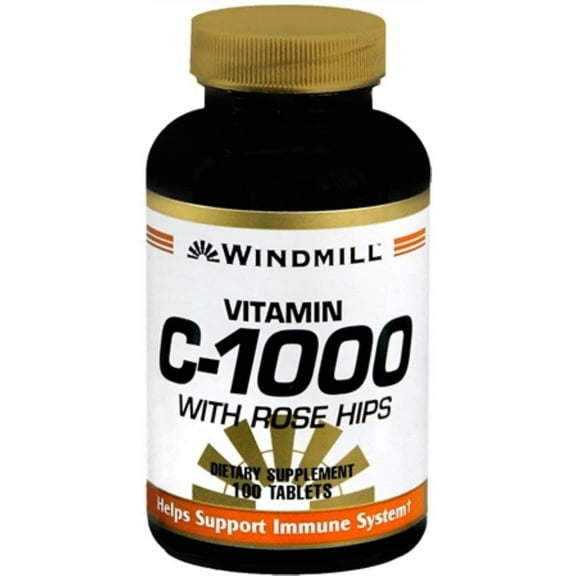 Windmill Vitamin C-1000 Tablets With Rose Hips 100 Tablets