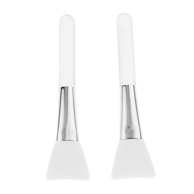 2 Paquetes de Cepillo de Silicona para Mascaril Facial Sin Pelo, Cepillo r de Maquilje, Cepillo para Mascaril con Mango de Plás Sunnimix Cepillo de mascarilla facial