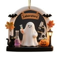 thumbnail image 2 of Seyotauo Halloween Spooky Ornament, Ghost 2D Flat Acrylic Ornament, Halloween Ghost Hanging Ornaments, Ghosts Book Lover, for Friends/Kids/Family, 2 of 2