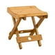 thumbnail image 4 of Taburete plegable de bambú, taburete plegable, taburete portátil para acampar, silla de Camping, silla de pesca exterior para viajes, Picnic en la 28cmx28.5cmx31.5cm, 4 of 8