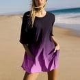 thumbnail image 4 of YDLCAFD Women Gradient Print Short Sleeve Jumpsuit Short Loose Backless Jumpsuits Rompers S, 4 of 7