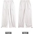 thumbnail image 3 of Rolanko Girls Cargo Pants Wide Leg Streetwear Kids Pants with Pockets Trendy Jogger Trousers, 3 of 6
