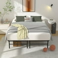 thumbnail image 2 of CL.HPAHKL Foldable Queen Bed Frame No Box Spring Needed, Heavy Duty Metal Platform Bed Frame Queen Size, 14 inch High Bedframe with Ample Storage, Easy Assembly Mattress Frame, Noise Free, 2 of 7