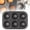 Khaki, variant on 6-Cup Nonstick Muffin Pan, Carbon Steel Shell Shape, Oven Baking Cupcake Tray, 6 Cavity Cupcake Pan for Cookies, Cakes, Tarts, Quiches