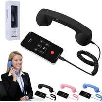 Retro Phone Handset, Retro Phone Handset for iPhone, 2026 New Type-C Retro Telephone Wired Handsets, Ergonomic Design for Clear Calls, Video Conferences, Meetings - Blue