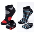 thumbnail image 4 of Tipi Toe Women's 20 Pairs Colorful Patterned Fashion Novelty Animal Characters Cartoon Cat Dog Monkey Designer Low Cut/No Show Socks NS197-AB, 4 of 5