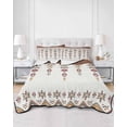 thumbnail image 3 of Southwest Geometric Twin Size Down Alternative Comforter,Lightweight Comforter Quilt Bedding Set with Pillow Shams Western Boho Ethnic Beige Grey Wooden All Seasons Bed Comforter Duvet Insert 68"x86", 3 of 7