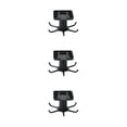 thumbnail image 2 of Maytalsory 1/2/3/5 Kitchen Hanger Self-adhesive Replacement Solid Color Punch-free 360 Degree Rotatable 6 Claw Detachable Mug Brush Rack Black 3PCS, 2 of 6