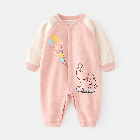 

Gelide Baby Plus Velvet Jumpsuit Baby Padded Thermal Underwear Newborn Clothes Autumn And Winter Cotton Ha Clothes Climbing Clothes Pink