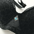 thumbnail image 5 of Women's Push Up Lace Bra Padded Add 2 Cups Support Underwire Lift Up Deep V Bra for Women Black 36, 5 of 6