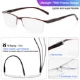 thumbnail image 4 of WEMOOTANTS 4 Pack Halfrim Reading Glasses 2.5 for Women Men Blue Light Blocking Computer Readers Spring Hinge 1.0 1.5 2.0 2.5 3.0 4.0 (Black+Brown+Red+Clear), 4 of 5