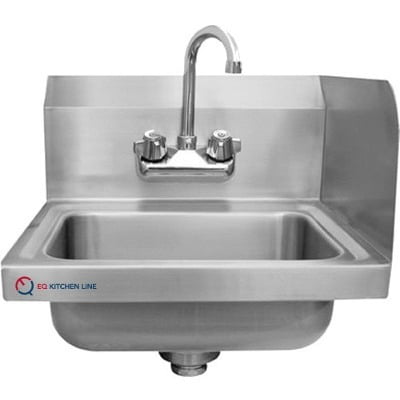 Eq Kitchen Line 1 Compartment Commercial Wall Mount Kitchen Sink Stainless Steel