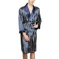 thumbnail image 3 of Men‘s Imitation Silk Bathrobe Long Bathrobe, 3 of 6