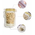 thumbnail image 4 of 20Pcs Mason Jar Zipper Bags Reusable Food Storage Bags Leakproof Mason Jar Food Saver Bags for Camping Picnic, 4 of 7