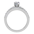 thumbnail image 4 of Double French-Set Band Diamond Wedding Ring Set 1.85 CT 14K White Gold ( G , SI ), 4 of 6