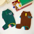 thumbnail image 6 of Small Dog Jumpsuit Rompers Winter Pet Clothes Pajamas Puppy Yorkshire Pomeranian Maltese Bichon Poodle Schnauzer Clothing Pants (brown,XL), 6 of 7
