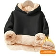thumbnail image 3 of WOYY Teen Boys Cozy Warm Lined Hoodie Solid Color Hooded Sweatshirt, Sizes 15-16, 3 of 3