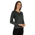 thumbnail image 2 of Inkmeso T-shirt Manches Longues à Manches Longues pour Femme Solid Button, 2 of 7