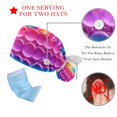 2 Packed，Abstract bubbles fantasy，Scrub caps women,Dental scrub caps