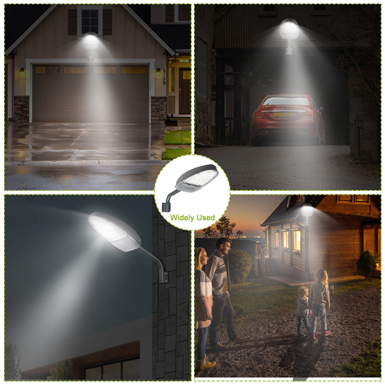 Moclever Wall Pack LED Lights, 24W/2350lm Outdoor LED Lights with 144LEDs Photocell Sensor Street Lamp IP65 Waterproof 120° Wide Angle Lighting for Garage Garden Pathway