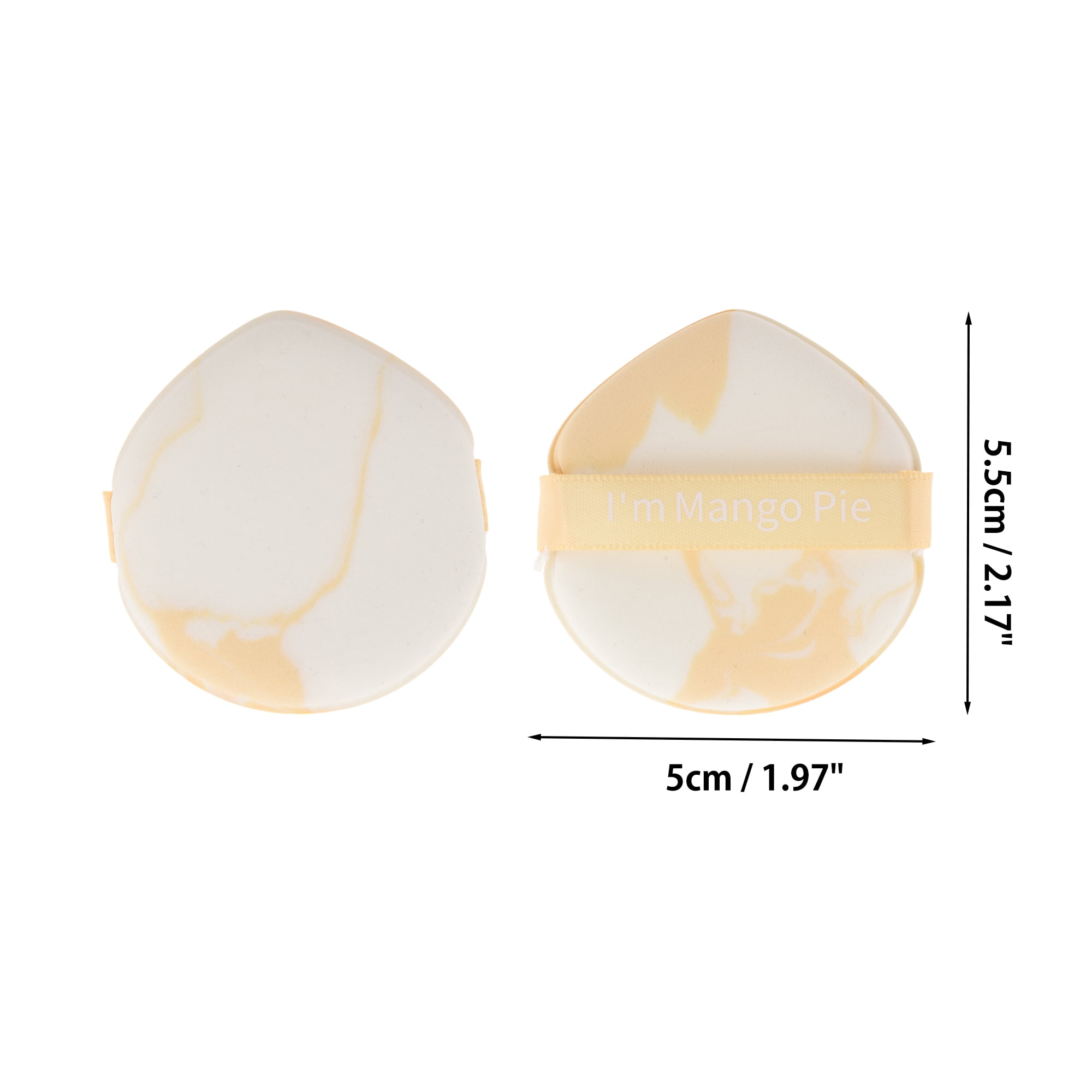 Unique Bargains 4 Pcs Combination Face Makeup Sponge Yellow, White