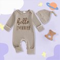 thumbnail image 2 of CAUYDY 0 3 6 9 Months 1T 2T Newborn Boy Coming Home Outfits Baby Sleepwear Preemie Long Sleeve Romper Infant Boys Pajamas Fall Winter Toddler Bodysuit Coffee for Sizes 0-3 Months, 2 of 6