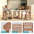 thumbnail image 5 of SUUNYN Outdoor Rocking Chairs, HDPE Porch Rockers for Patio Deck, All-Weather, 380lbs Load, Teak, 5 of 9