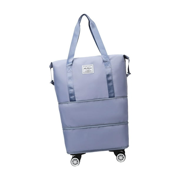 Bolsa de lona perfecl con bolsa ligera para zapatos impermeable plegable expandible azul claro
