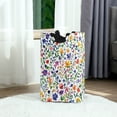 thumbnail image 6 of Yayeee Freestanding Laundry Hamper with Handle Collapsible Large Storage Basket for Clothes, Green Wildflower Pattern, 6 of 7