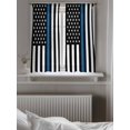 thumbnail image 5 of Blue White American Police Flag Curtains 45 Inch Length,Sheer Curtains for Bedroom Living Room Window Honoring Law Enforcement Officers Kitchen Curtains Small Half Window Drapes 42"x45" 2 Panels, 5 of 7
