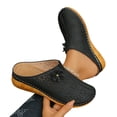 thumbnail image 4 of CYMMPU Women's Floral Hollow Closed Toe Wedge Mules, Breathable Slip On Platform Clogs, Casual Daily Walking Footwear Black 38, 4 of 9