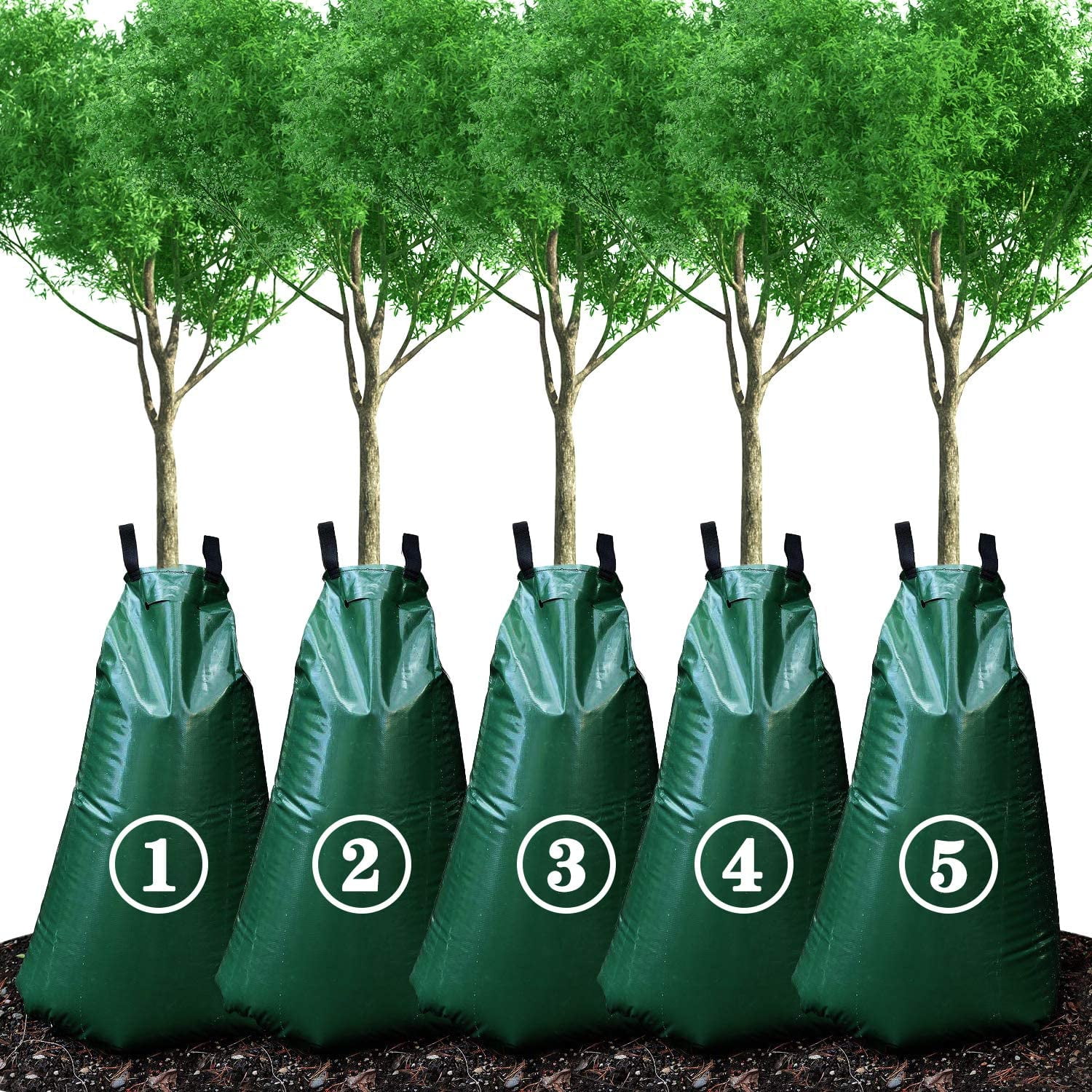 20 Gallon Tree Watering Bags, Reusable, Heavy Duty, Slow Release Water
