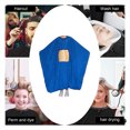 thumbnail image 5 of Capa de peluquero - Capa grande impermeable para cortar el cabello - Capas para peluquería con ventana transparente, con cierre a presión ajustable, para uso en peluquería y hogar y para regalar Azul, 5 of 5