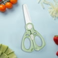thumbnail image 5 of Portable Ceramic Safety Scissors with Cover,ABS Handle Youngster Food Cutting Shears for Baby Food Preparation,Easy Clean Kitchen Tool for Travel,Camping and Home Use,Practical Gift for New Parents, 5 of 7