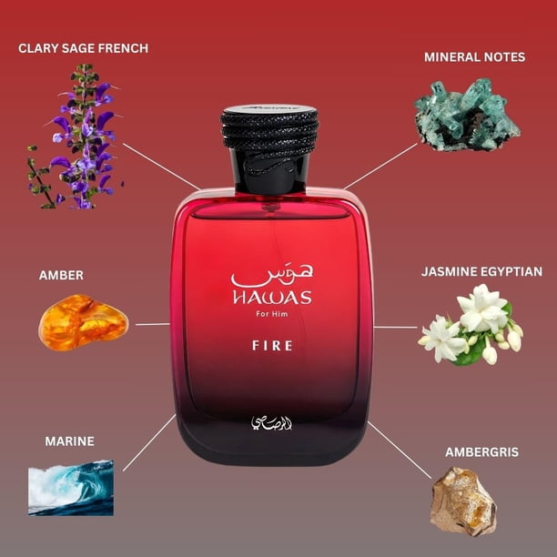 Rasasi Hawas Fire Eau De Parfum Men Spray 100Ml(3.4 Oz) - Bold