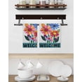 thumbnail image 3 of Spring Daisy Kitchen Dish Towels for Drying Dishes Set of 2, Turquoise Modern Abstract Art Dots Floral Waffle Weave Microfiber Hand Tea Bathroom Towels Quick Dry & Absorbent Towel 15.7x23.6, 3 of 7